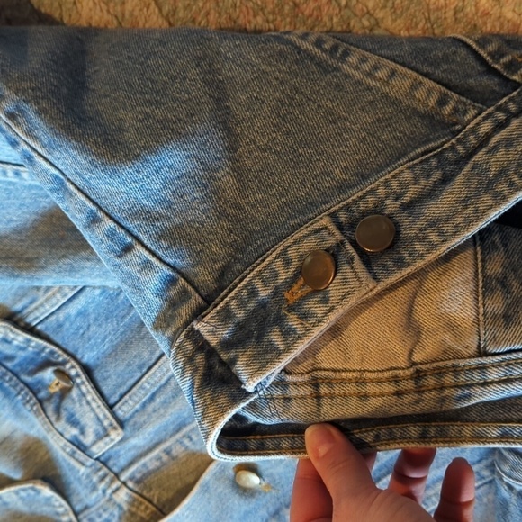 Denim Barn Jacket Vintage By Hovland Sioux Iowa Cowboy Cowgirl y2k Western - Picture 12 of 16
